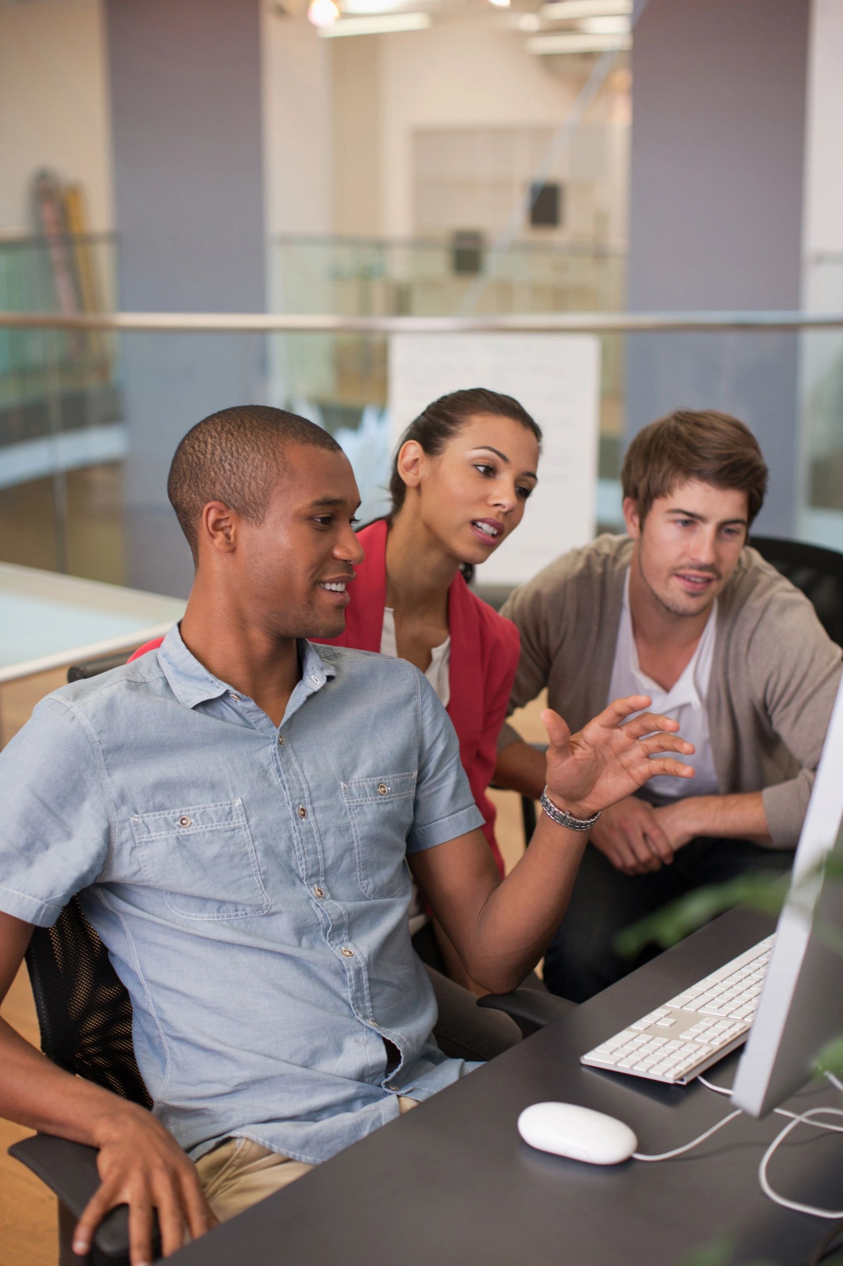 Broadcast production team collaborating